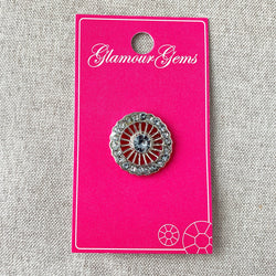 5217 Bespoke - Glamour Gems - Shank Button - 22mm - Clear (ONLINE ORDER ONLY)