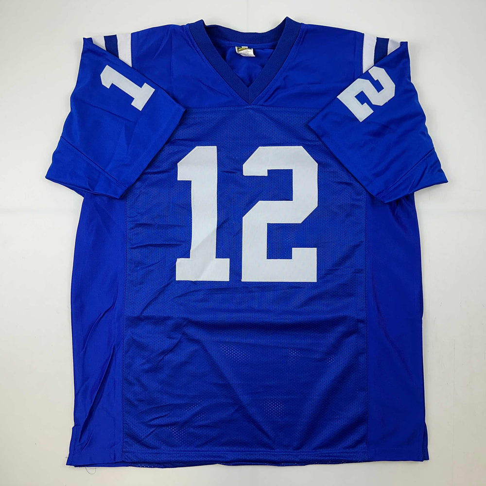 Facsimile Autographed Andrew Luck Indianapolis Blue Reprint Laser Auto Football Jersey Size Men's XL (ONLINE ORDER ONLY)