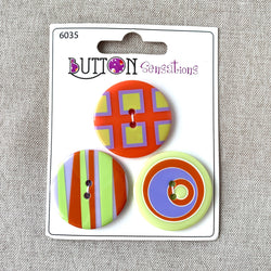 Happy 6035 - Button Sensations - 2 Hole - Red Green Purple (ONLINE ORDER ONLY)