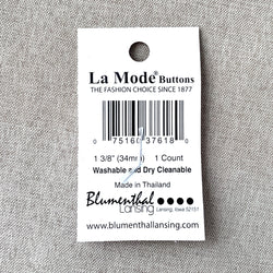 1164 Damask - La Mode - 2 Holes - 34mm - Black and White (ONLINE ORDER ONLY)
