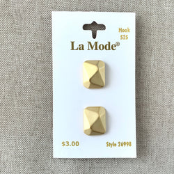 26998 Geometric Gold Rectangle - La Mode - 1 Hole - 19mm - Gold (ONLINE ORDER ONLY)