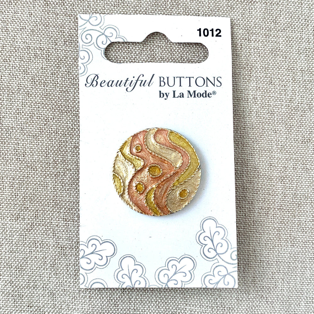1012 Beautiful Buttons Metallic Desert - La Mode - 1 Hole - 25mm - Pastel Metallic (ONLINE ORDER ONLY)