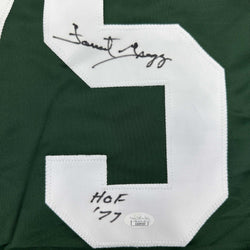 Autographed/Signed Forrest Gregg HOF 77 Green Bay Green Football Jersey JSA COA (ONLINE ORDER ONLY)