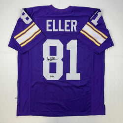 Facsimile Autographed Carl Eller Minnesota Purple Reprint Laser Auto Football Jersey Size Men's XL (ONLINE ORDER ONLY)