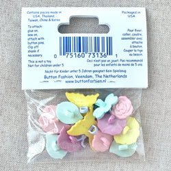 272 In The Garden - Favorite Findings - 1 Hole Shank Button - - Pastel (ONLINE ORDER ONLY)