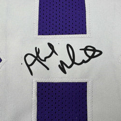Framed Facsimile Autographed Ahmad Rashad 35x39 Minnesota Purple Reprint Laser Auto Football Jersey (ONLINE ORDER ONLY)
