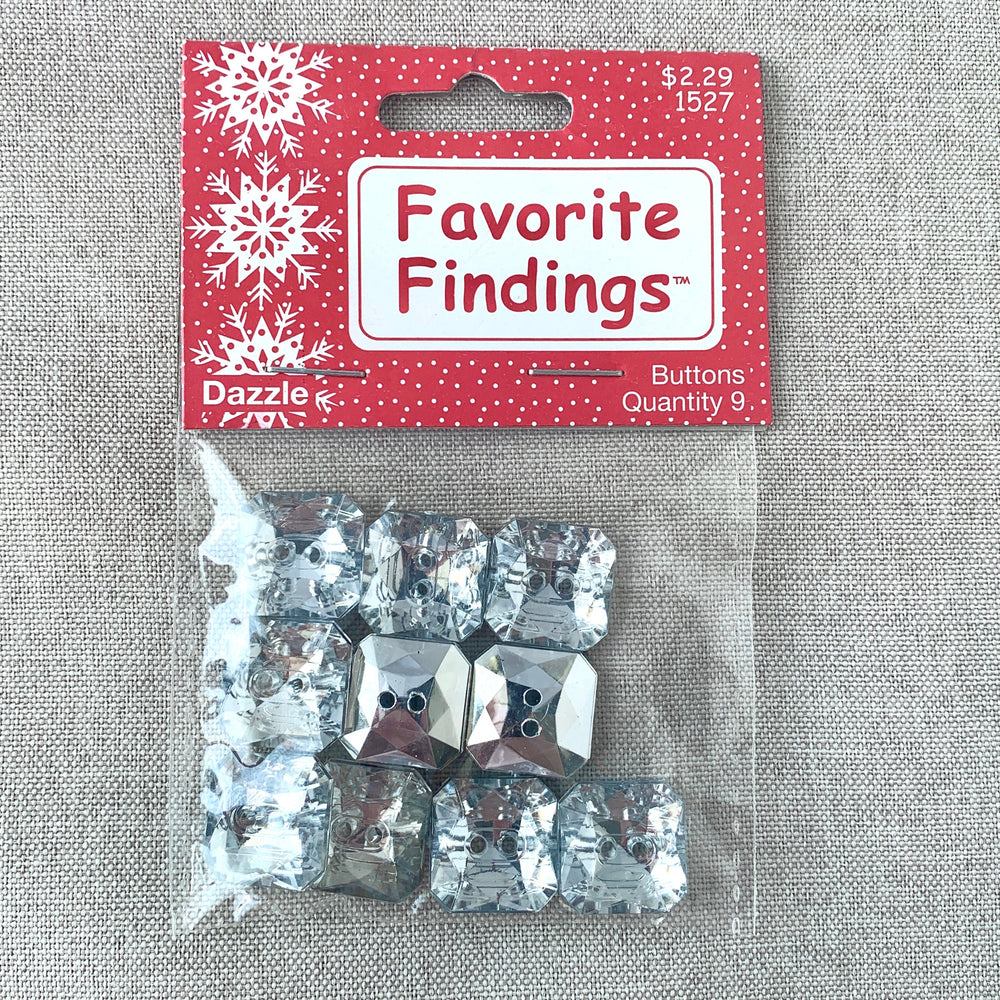 1527 Dazzle - Favorite Findings - 2 Hole Buttons - - Metallic (ONLINE ORDER ONLY)