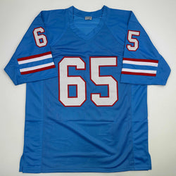 Autographed/Signed Elvin Bethea HOF 03 Tennessee Retro Light Blue Football Jersey JSA COA