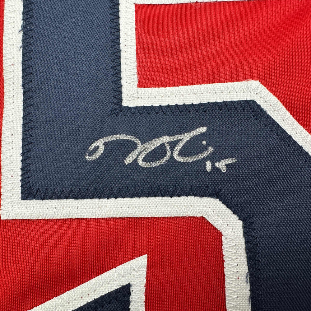 Autographed/Signed Dustin Pedroia Boston Red Baseball Jersey JSA COA (ONLINE ORDER ONLY)