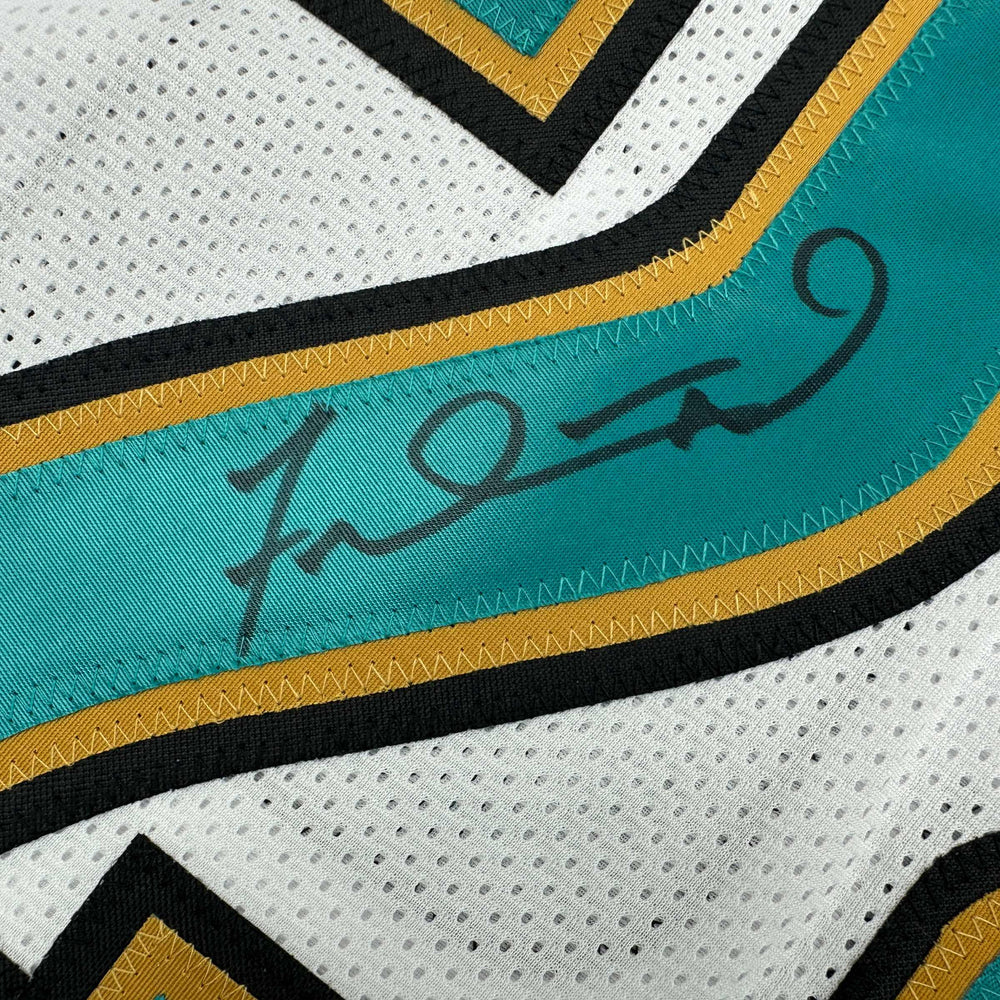 Autographed/Signed Fred Taylor Jacksonville White Football Jersey JSA COA