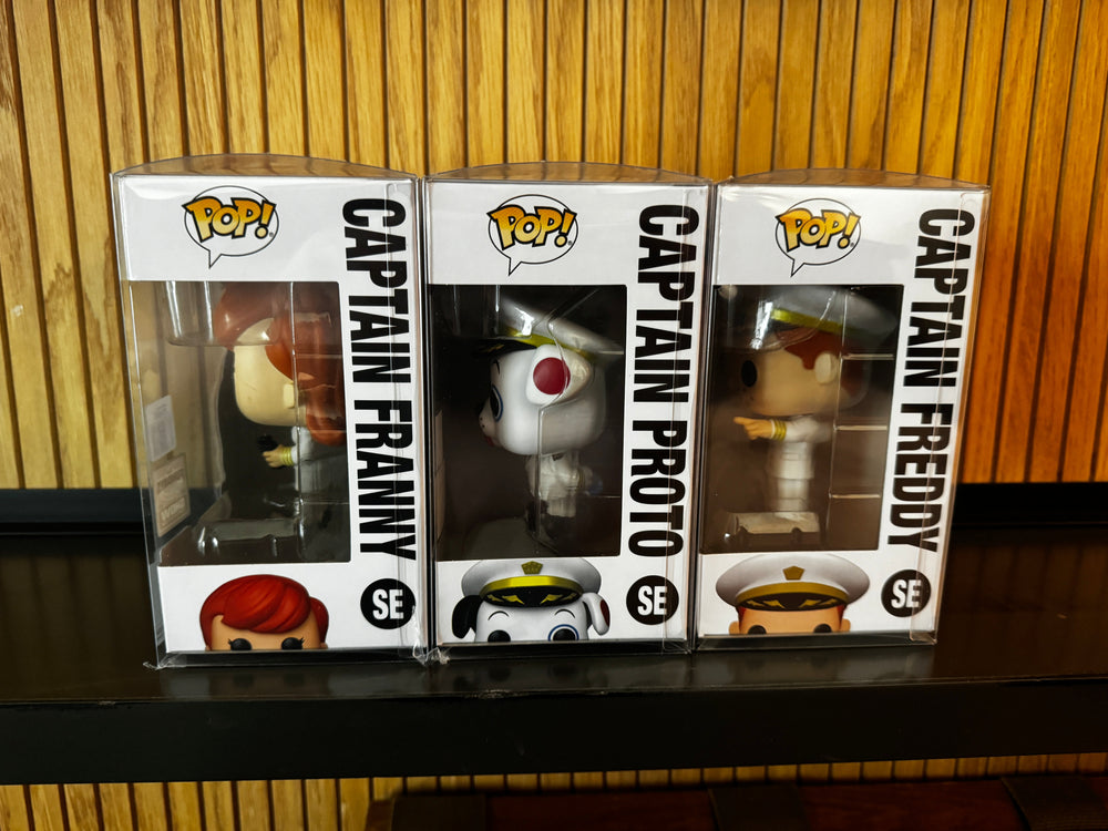 Funko Fundays Experience 2025: Pop! Originals Captain Freddy, Captain Franny, Captain Proto Set of 3 () LE2500 (ONLINE ORDER ONLY)