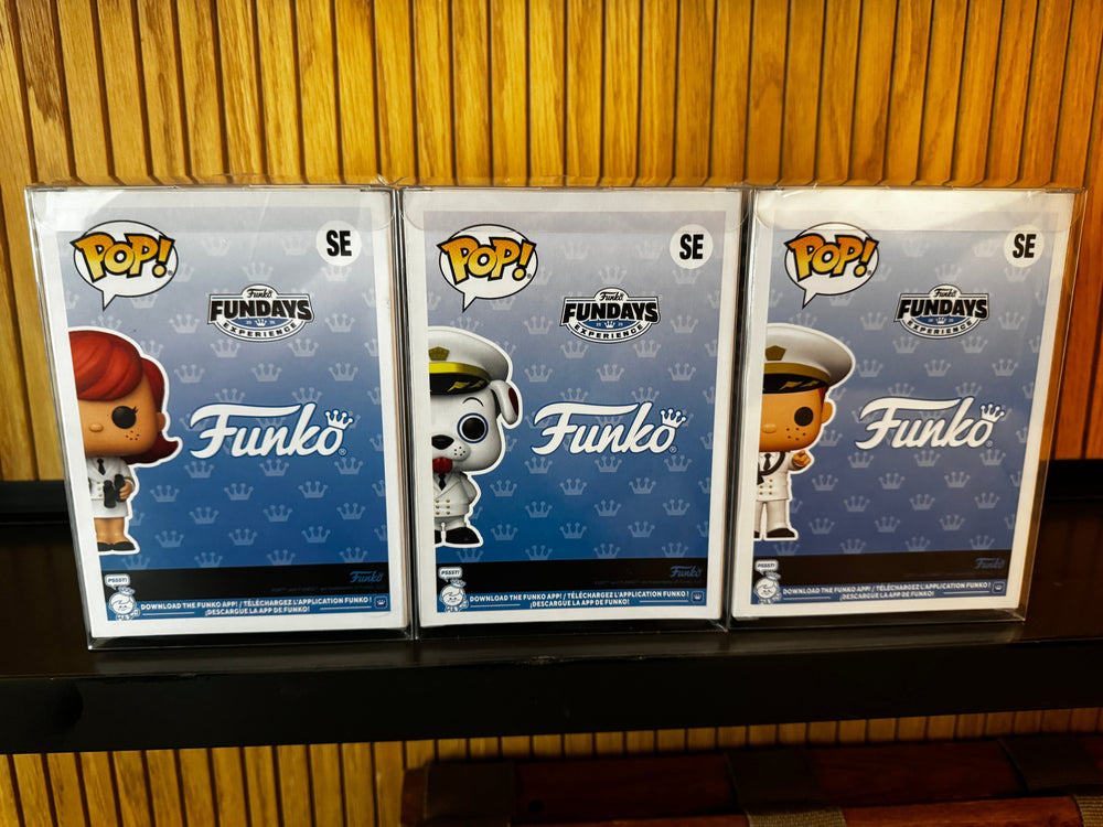 Funko Fundays Experience 2025: Pop! Originals Captain Freddy, Captain Franny, Captain Proto Set of 3 () LE2500 (ONLINE ORDER ONLY)