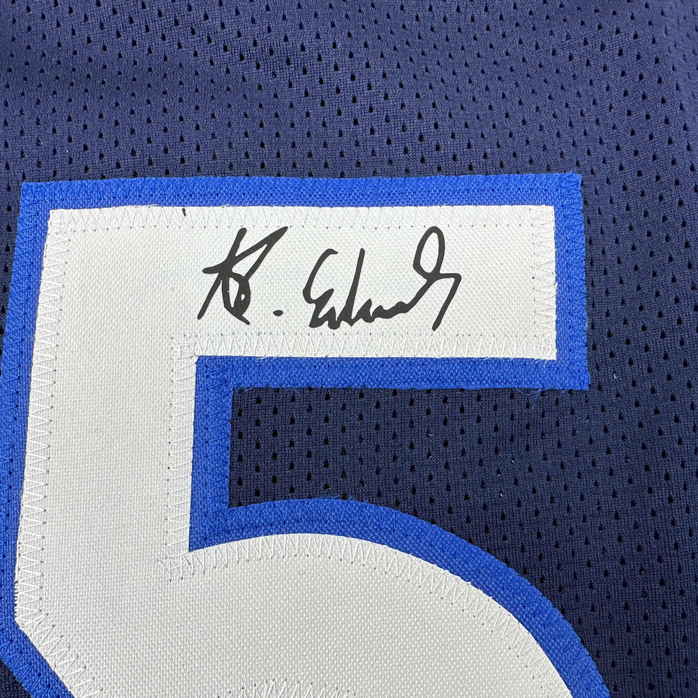 Facsimile Autographed Anthony Edwards Minnesota Blue Reprint Laser Auto Basketball Jersey Size Men's XL (ONLINE ORDER ONLY)