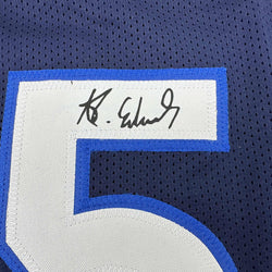 Facsimile Autographed Anthony Edwards Minnesota Blue Reprint Laser Auto Basketball Jersey Size Men's XL (ONLINE ORDER ONLY)