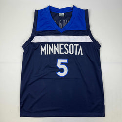 Facsimile Autographed Anthony Edwards Minnesota Blue Reprint Laser Auto Basketball Jersey Size Men's XL (ONLINE ORDER ONLY)