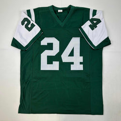 Facsimile Autographed Darrelle Revis New York Green Reprint Laser Auto Football Jersey Size Men's XL (ONLINE ORDER ONLY)