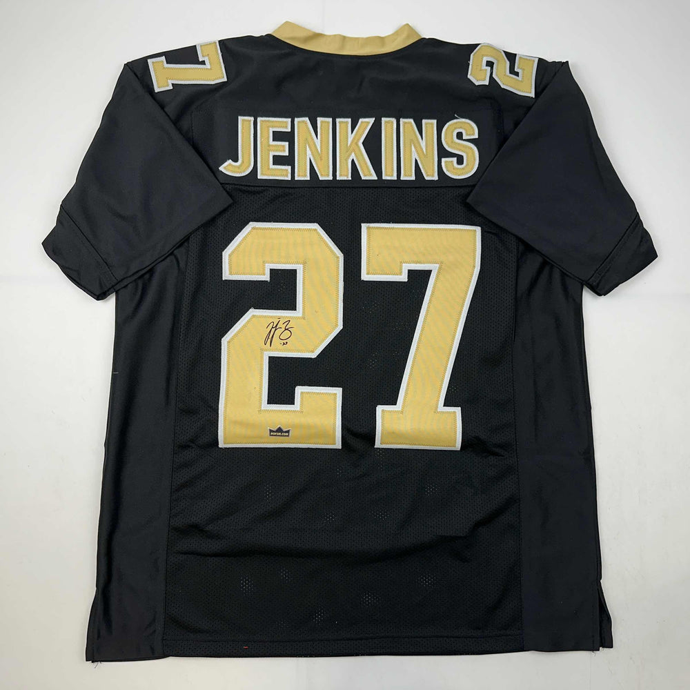Facsimile Autographed Malcolm Jenkins New Orleans Black Reprint Laser Auto Football Jersey Size Men's XL (ONLINE ORDER ONLY)