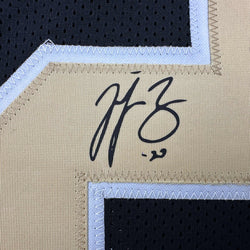 Framed Facsimile Autographed Malcolm Jenkins 35x39 New Orleans Black Reprint Laser Auto Football Jersey (ONLINE ORDER ONLY)