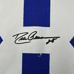 Facsimile Autographed Drew Pearson Dallas Blue Reprint Laser Auto Football Jersey Size Men's XL (ONLINE ORDER ONLY)