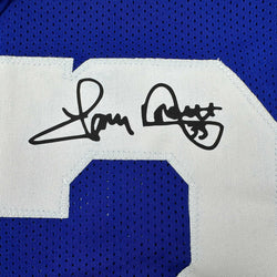 Framed Facsimile Autographed Tony Dorsett 35x39 Dallas Blue Reprint Laser Auto Football Jersey (ONLINE ORDER ONLY)