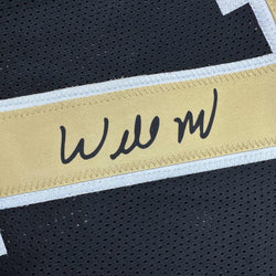 Framed Facsimile Autographed Willie Roaf 35x39 New Orleans Black Reprint Laser Auto Football Jersey (ONLINE ORDER ONLY)