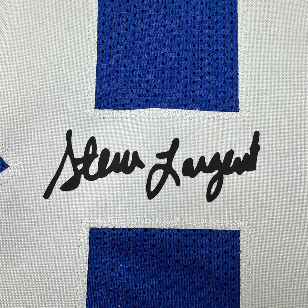 Facsimile Autographed Steve Largent Seattle Blue Reprint Laser Auto Football Jersey Size Men's XL (ONLINE ORDER ONLY)
