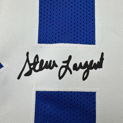 Facsimile Autographed Steve Largent Seattle Blue Reprint Laser Auto Football Jersey Size Men's XL (ONLINE ORDER ONLY)
