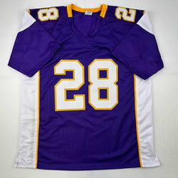 Facsimile Autographed Adrian Peterson Minnesota Purple Reprint Laser Auto Football Jersey Size Men's XL (ONLINE ORDER ONLY)
