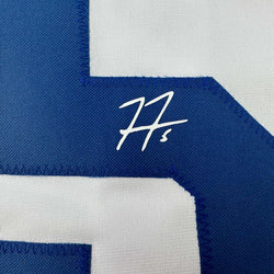 Facsimile Autographed Freddie Freeman Los Angeles LA White Reprint Laser Auto Baseball Jersey Size Men's XL (ONLINE ORDER ONLY)