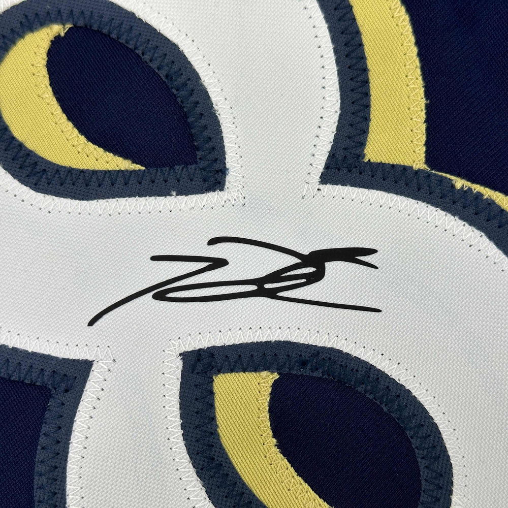 Facsimile Autographed Prince Fielder Milwaukee Blue Reprint Laser Auto Baseball Jersey Size Men's XL (ONLINE ORDER ONLY)