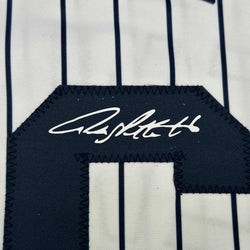 Facsimile Autographed Andy Pettitte New York Pinstripe Reprint Laser Auto Baseball Jersey Size Men's XL (ONLINE ORDER ONLY)