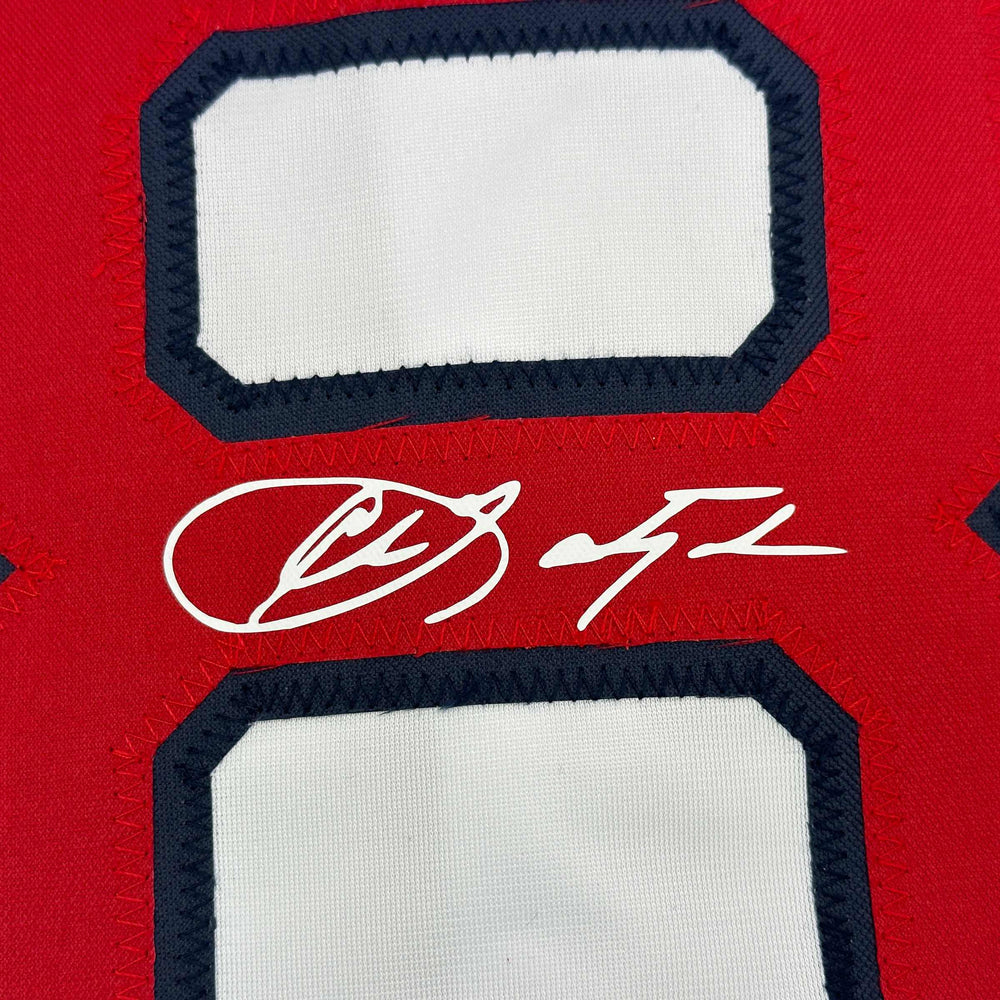 Facsimile Autographed Carl Yastrzemski Boston White Reprint Laser Auto Baseball Jersey Size Men's XL (ONLINE ORDER ONLY)