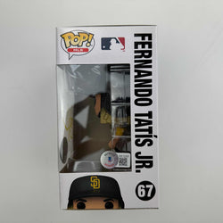 Autographed/Signed Fernando Tatis Jr. San Diego Padres #67 Funko Pop MLB Baseball Figurine Beckett BAS COA
