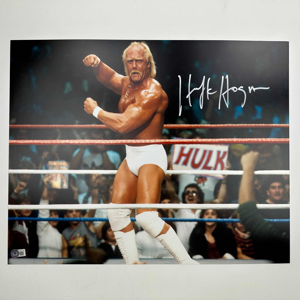 Autographed/Signed Hulk Hogan 16x20 WWE WWF Hulkamania Wrestling Photo Beckett BAS COA #9 (ONLINE ORDER ONLY)