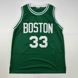 Facsimile Autographed Larry Bird Boston Green Reprint Laser Auto Basketball Jersey Size Men's XL (ONLINE ORDER ONLY)