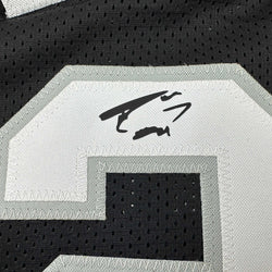 Facsimile Autographed Tim Duncan San Antonio Black Reprint Laser Auto Basketball Jersey Size Men's XL (ONLINE ORDER ONLY)