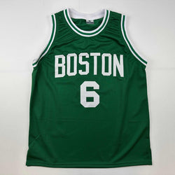 Facsimile Autographed Bill Russell Boston Green Reprint Laser Auto Basketball Jersey Size Men's XL (ONLINE ORDER ONLY)