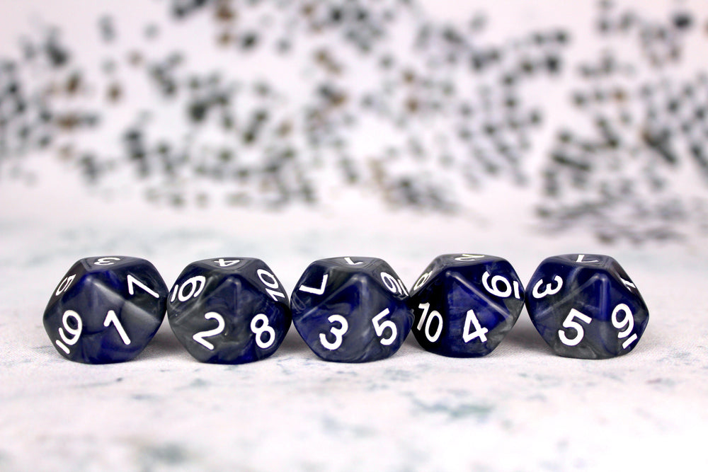 Counter | Blue and Silver D10 (ONLINE ORDER ONLY)
