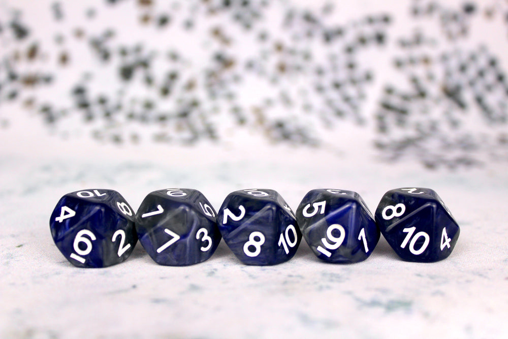 Counter | Blue and Silver D10 (ONLINE ORDER ONLY)