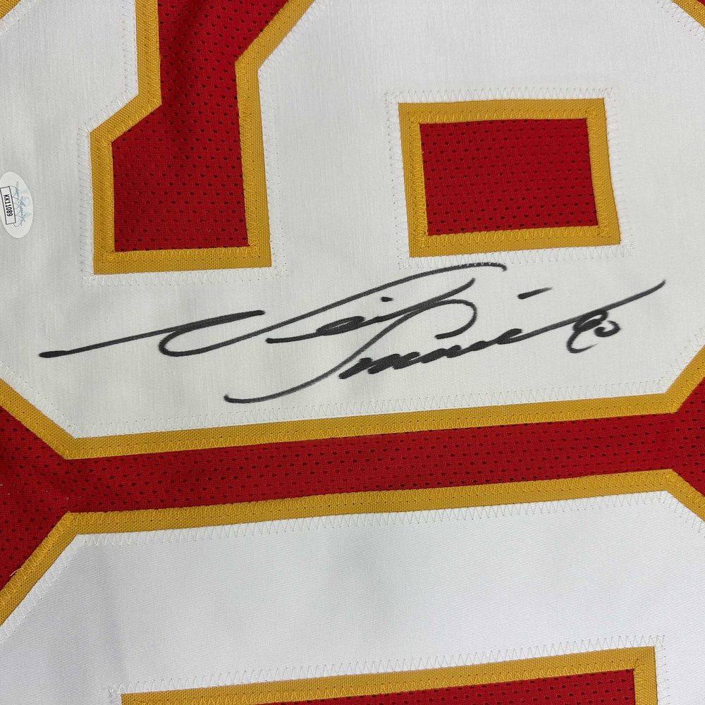 Autographed/Signed Neil Smith Kansas City Red Football Jersey JSA COA (ONLINE ORDER ONLY)