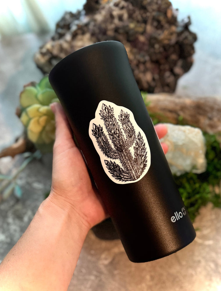 Crystal Cactus Sticker – 3" Mystical Desert Crystal Vinyl Decal (ONLINE ORDER ONLY)
