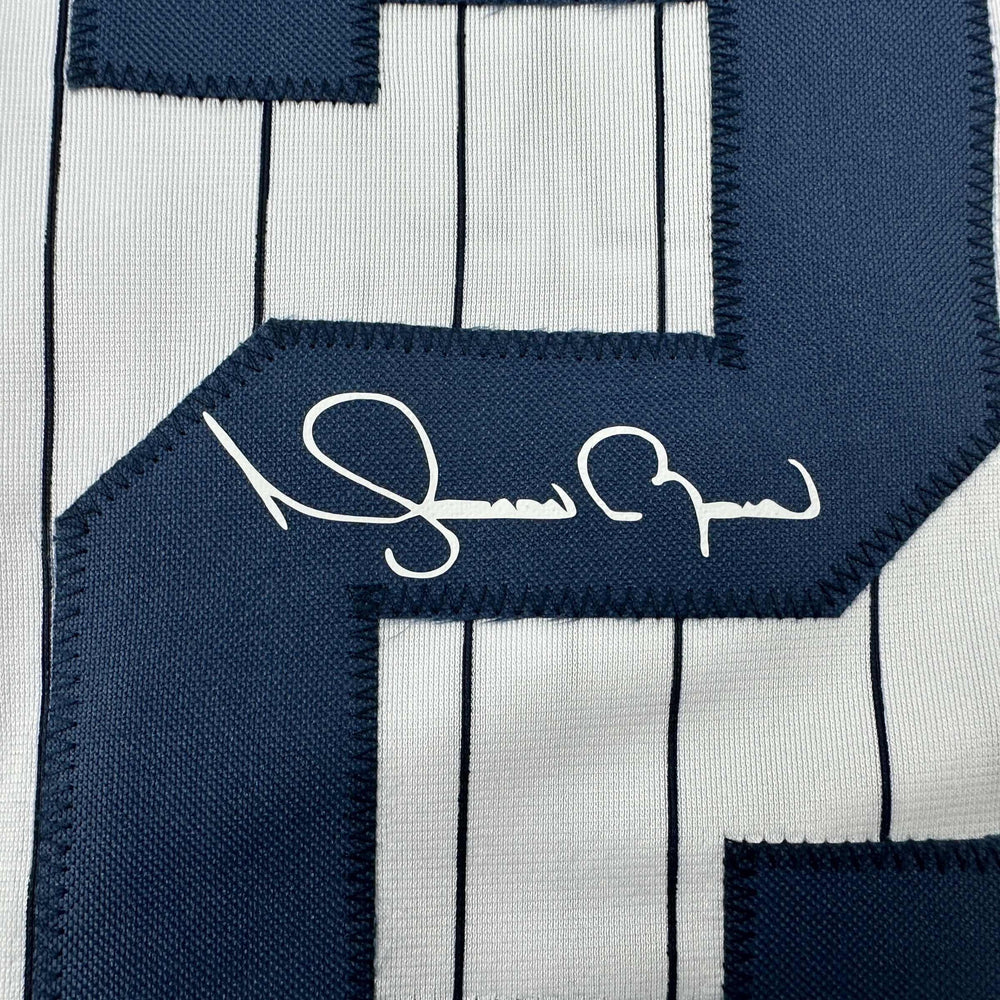Facsimile Autographed Mariano Rivera New York Pinstripe Reprint Laser Auto Baseball Jersey Size Men's XL (ONLINE ORDER ONLY)