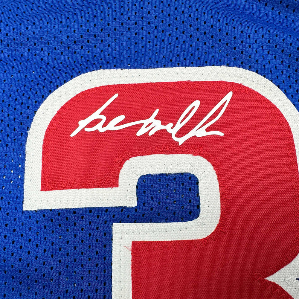 Facsimile Autographed Ben Wallace Detroit Blue Reprint Laser Auto Basketball Jersey Size Men's XL (ONLINE ORDER ONLY)