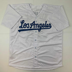Facsimile Autographed Sandy Koufax Los Angeles LA White Reprint Laser Auto Baseball Jersey Size Men's XL (ONLINE ORDER ONLY)