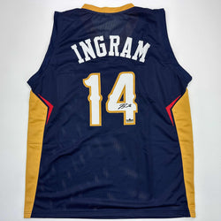 Facsimile Autographed Brandon Ingram New Orleans Blue Reprint Laser Auto Basketball Jersey Size Men's XL (ONLINE ORDER ONLY)