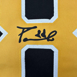 Facsimile Autographed David Pastrnak Boston Black Reprint Laser Auto Hockey Jersey Size Men's XL (ONLINE ORDER ONLY)