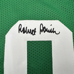 Framed Facsimile Autographed Robert Parish 35x39 Boston Green Reprint Laser Auto Basketball Jersey (ONLINE ORDER ONLY)