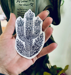 Crystal Cactus Sticker – 4" Mystical Desert Crystal Vinyl Decal (ONLINE ORDER ONLY)