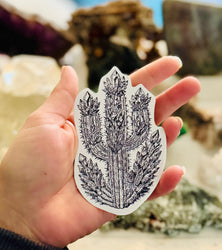 Crystal Cactus Sticker – 4" Mystical Desert Crystal Vinyl Decal (ONLINE ORDER ONLY)
