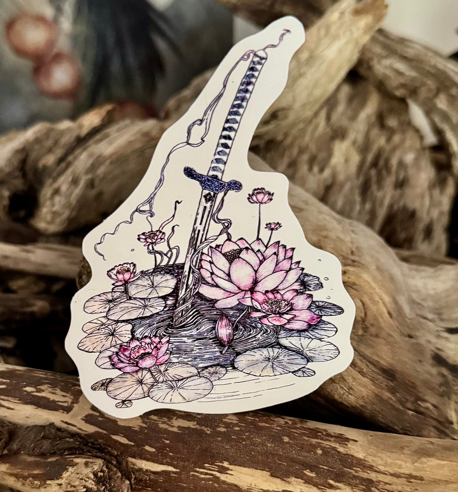 Sword of Serenity Sticker – 4" Waterproof Vinyl Decal (ONLINE ORDER ONLY)